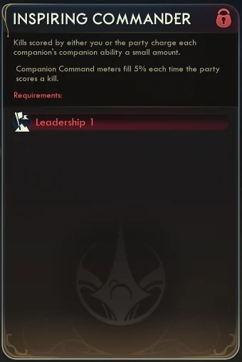inspiring commander perk