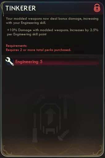 tinkerer perk